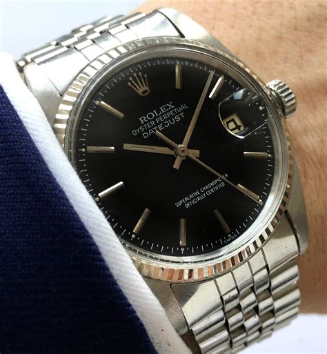 rolex datejust bright black|rolex datejust black dial vintage.